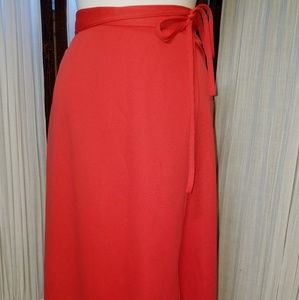Vintage hand made wrap skirt red